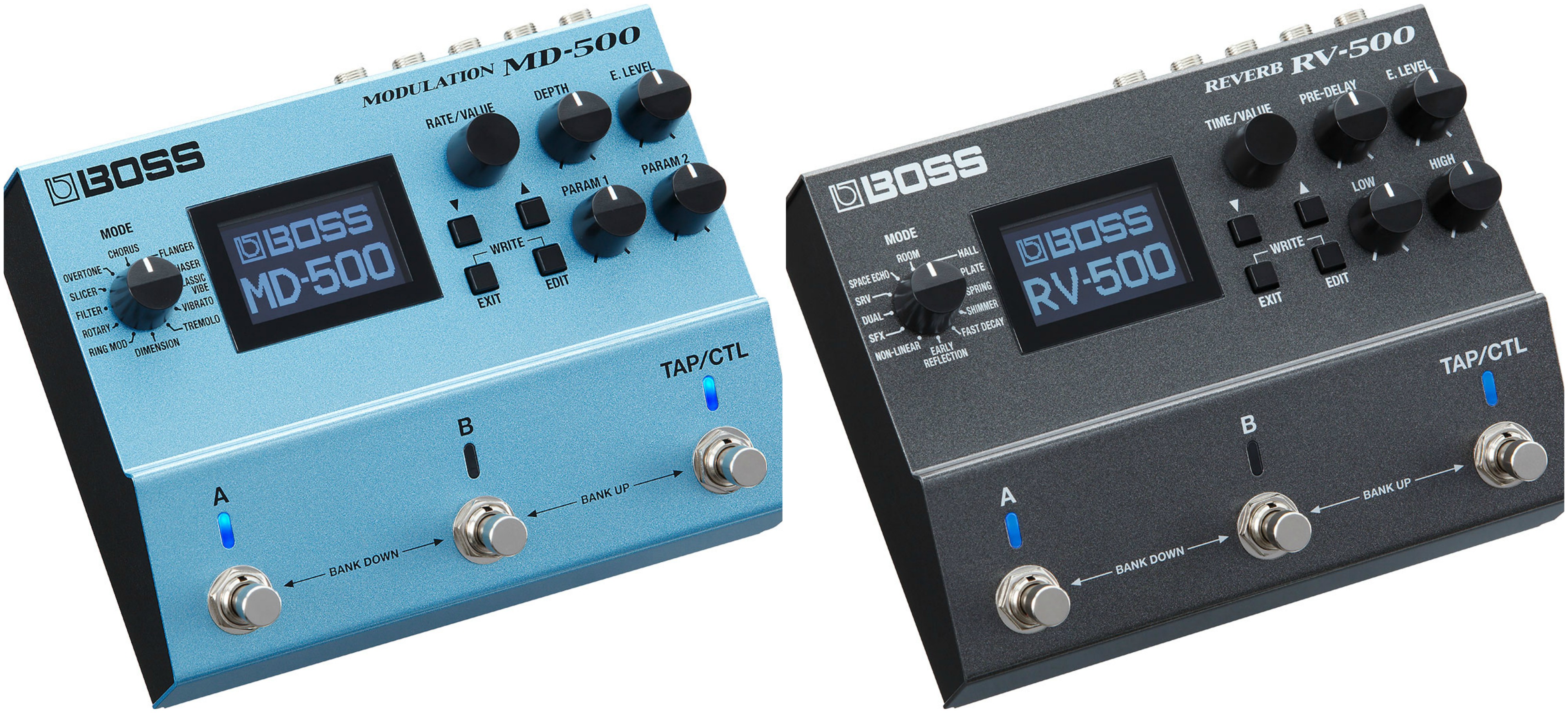 Boss MD-500 y RV-500, dos nuevos multiefectos de modulación y